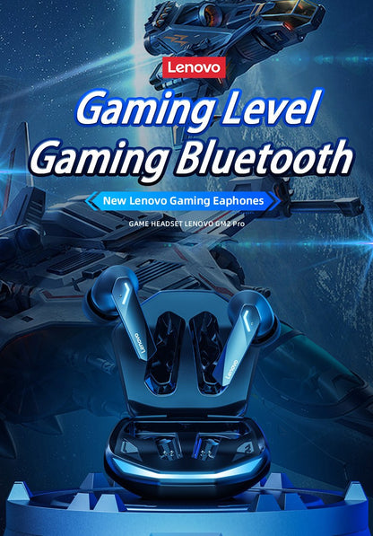 Fone de ouvido sem fio Lenovo GM2 Pro TWS Bluetooth 5.3 à prova d'água com microfone para Xiaomi iPhone