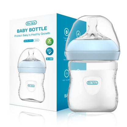 MAMIJOY 150/240/330ML Baby Bottle With Handle Anti-bloating?Anti-drop Clear Scale Milk Bottle Feeding Baby Bottles BPA-FREE PP15