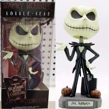 Boneco de Cabeça Balançante Wacky Wobbler Jake de O Estranho Mundo de Jack - Decoração para Carro ou Mesa - Presente para Amigo