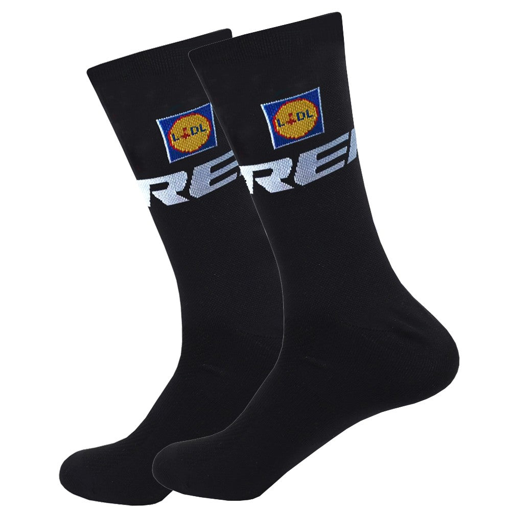 New White UAE Team INEOS Cycling Socks Non Slip Soccer Socks Cushioned Breathable For Running Basketball Bike Sports Grip Socks