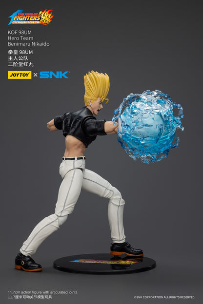 JOYTOY SNK Boneco de Ação 1/18 KOF 98UM Time de Heróis Kyo Kusanagi Goro Daimon Benimaru Nikaido Figuras Brinquedos Modelo