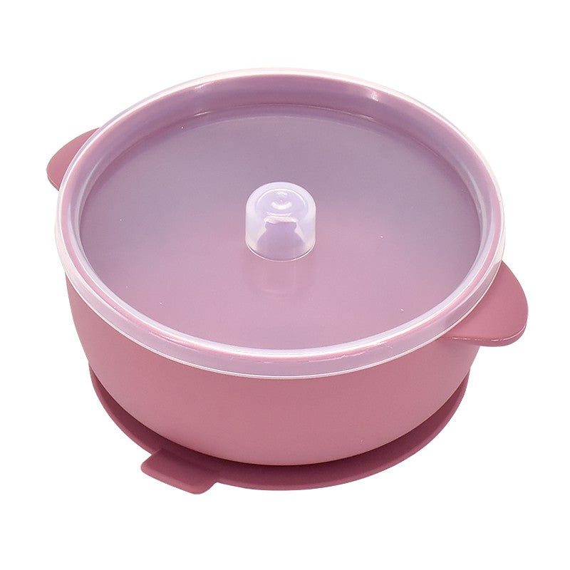 400ML Baby Silicone Bowl With Lid Feeding Tableware Children's Tableware Silicone Plate Set Dishes Kitchenware Baby Plates Bowl