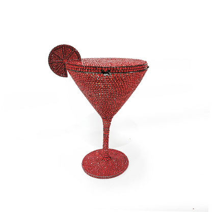 XIYUAN Women Luxury Branded Martini Crystal Evening Bag Elegant Cup Diamond Bridal Handbag Wedding Party Purses Lady Gift Clutch