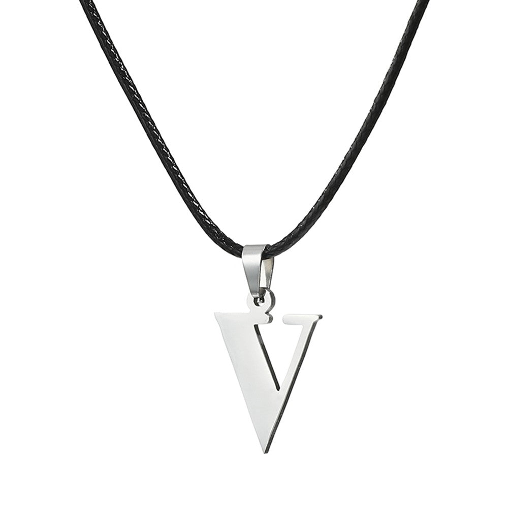 Novo Colar Inicial de A-Z Alfabeto em Aço Inoxidável 26 Letras Inglesas Colar Para Homens Mulheres Presentes de Joias Personalizadas