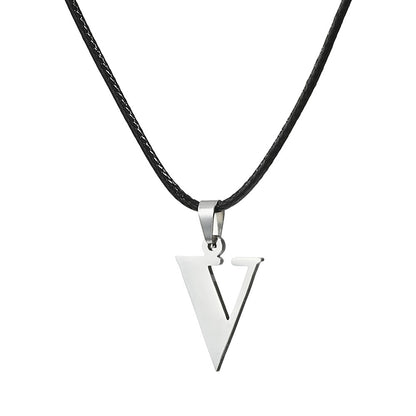 Novo Colar Inicial de A-Z Alfabeto em Aço Inoxidável 26 Letras Inglesas Colar Para Homens Mulheres Presentes de Joias Personalizadas