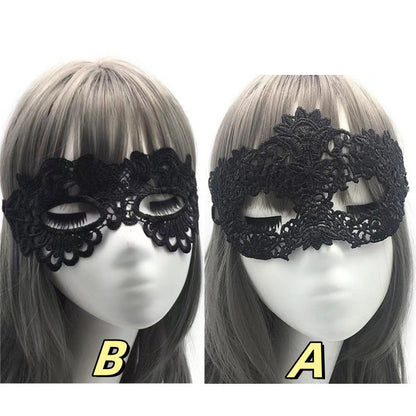 Sexy Women Black Lace Floral Eye Mask Masquerade Prom Face Mask Princess Queen Party Makeup Cosplay Nightclub Lace Mask Props