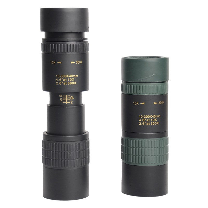 Telescópio Zoom 10-300x40 HD 4K Portátil Binóculo Potente Longo Alcance Monocular Profissional BAK4-Prismas Para Caça Acampamento