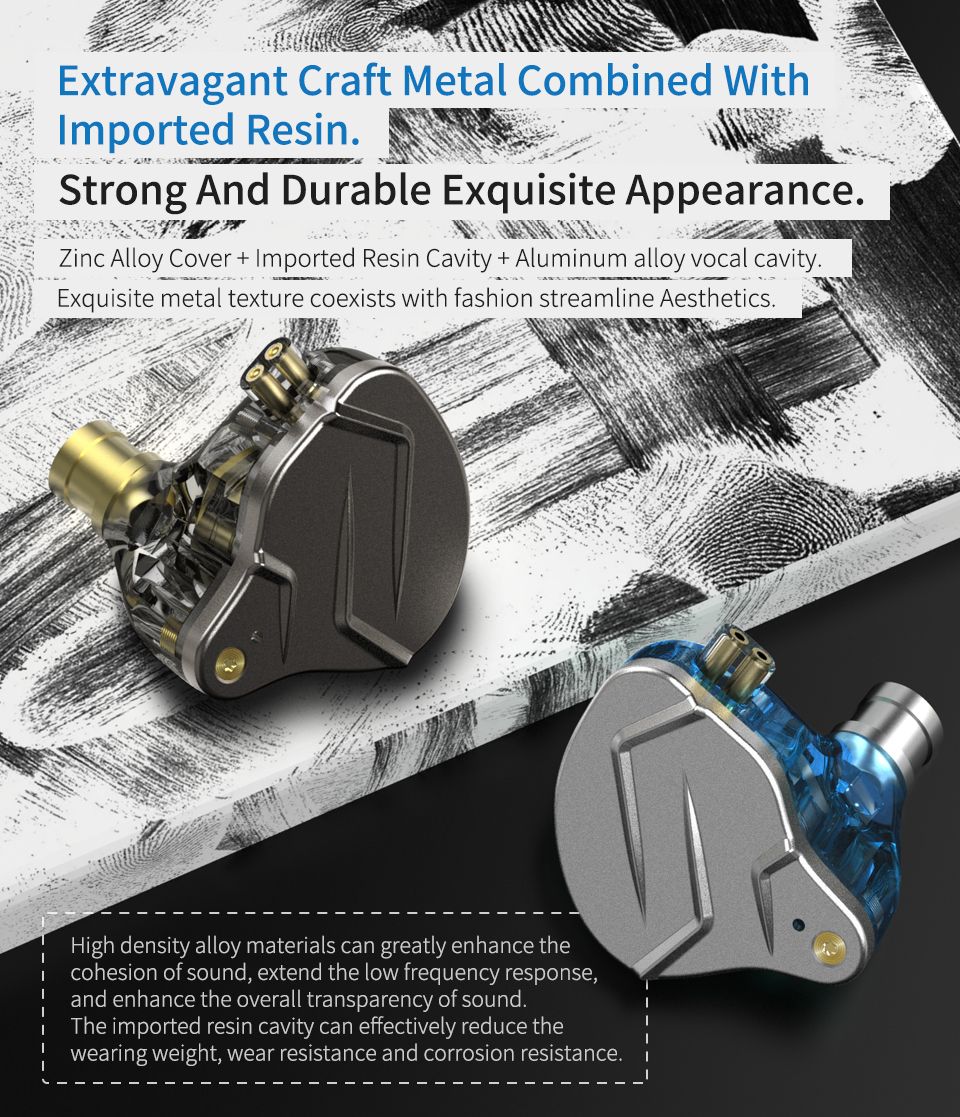 KZ ZSN Pro 1BA+1DD Hybrid technology HIFI Bass Earbuds Metal In Ear Earphones Bluetooth Headphone Sport Noise Cancelling Headset
