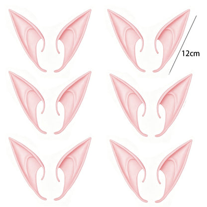 Halloween Elf Ears Latex Simulation Ears Props Fairy Angel Cosplay Mask Halloween Costume Accessories Mascaras Halloween Party