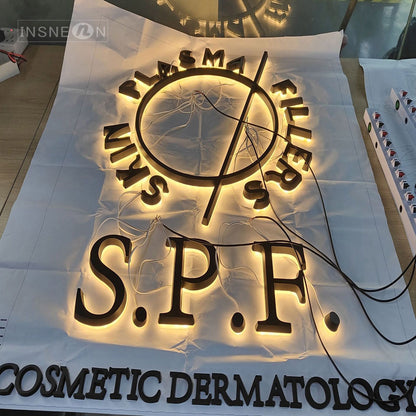 Luminous Letters Custom Logo Led Acrylic Signs Business Light Letter Advertising Luxury Brand Metal Sign Neon Wall Signboard 3d