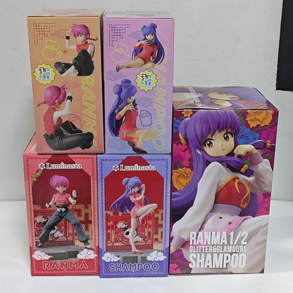 BANDAI SEGA Original Ranma 1/2 Luminasta Tendou Akane Shampoo Ranma Anime Figure Action Figures Model Figurine Toys