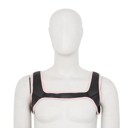 Sexy Men Chest Harness Neoprene Double Shoulder Straps for Carnival Party Caostume Accessories Strap Punk Men Chest Harness Belt