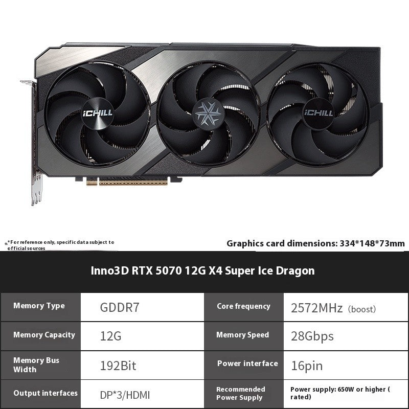 Placa de Vídeo Independente Inno3D RTX 5070 Ti 5070/5070Ti/16G 12G GDDR7 Gaming Esports para Computador de Mesa Montado