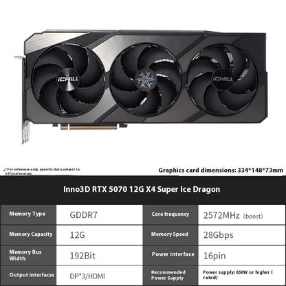 Placa de Vídeo Independente Inno3D RTX 5070 Ti 5070/5070Ti/16G 12G GDDR7 Gaming Esports para Computador de Mesa Montado