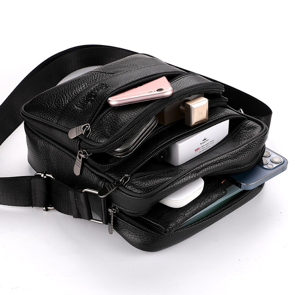 Men's Large size Genuine Leather  Shoulder Bags High quality Tote Fashion Business Man Crossbody Messenger Bag Leather Bags