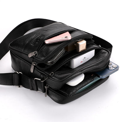Men's Large size Genuine Leather  Shoulder Bags High quality Tote Fashion Business Man Crossbody Messenger Bag Leather Bags