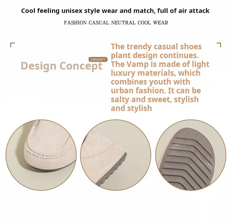 Fashion Brand Shoes Woman 2025 Autumn New Vintage Suede Loafers Pumps Women's Casual Flats Shoes British Style Flat Single Shoes