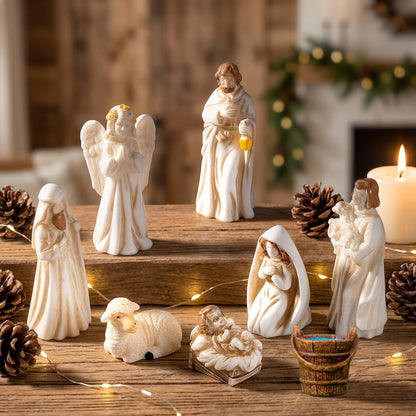 7-Piece Collector's Edition Miniature Christmas Nativity Set