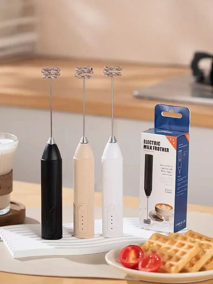 Espumador de leite portátil, batedeira elétrica, máquina de café portátil, batedor de ovos de 3 velocidades, batedor de creme, misturador de alimentos para cozinha doméstica