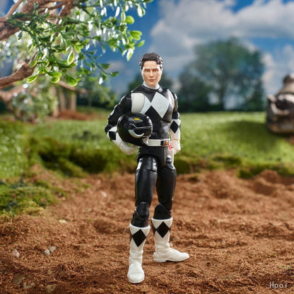 ?Promoções Quentes?Hasbro Original Power Rangers Lightning Collection Mighty Morphin Power Rangers Boneco Ranger Preto Figura de Anime Presente