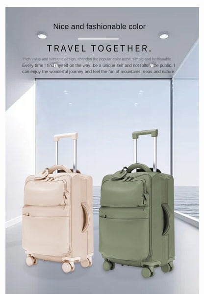 Mala de Viagem Ultra-leve de 20/24/28 polegadas, Grande Capacidade, Pano Oxford, À Prova D'água, Com Rodas, Caixa de Embarque, Senha, Bolsa de Viagem