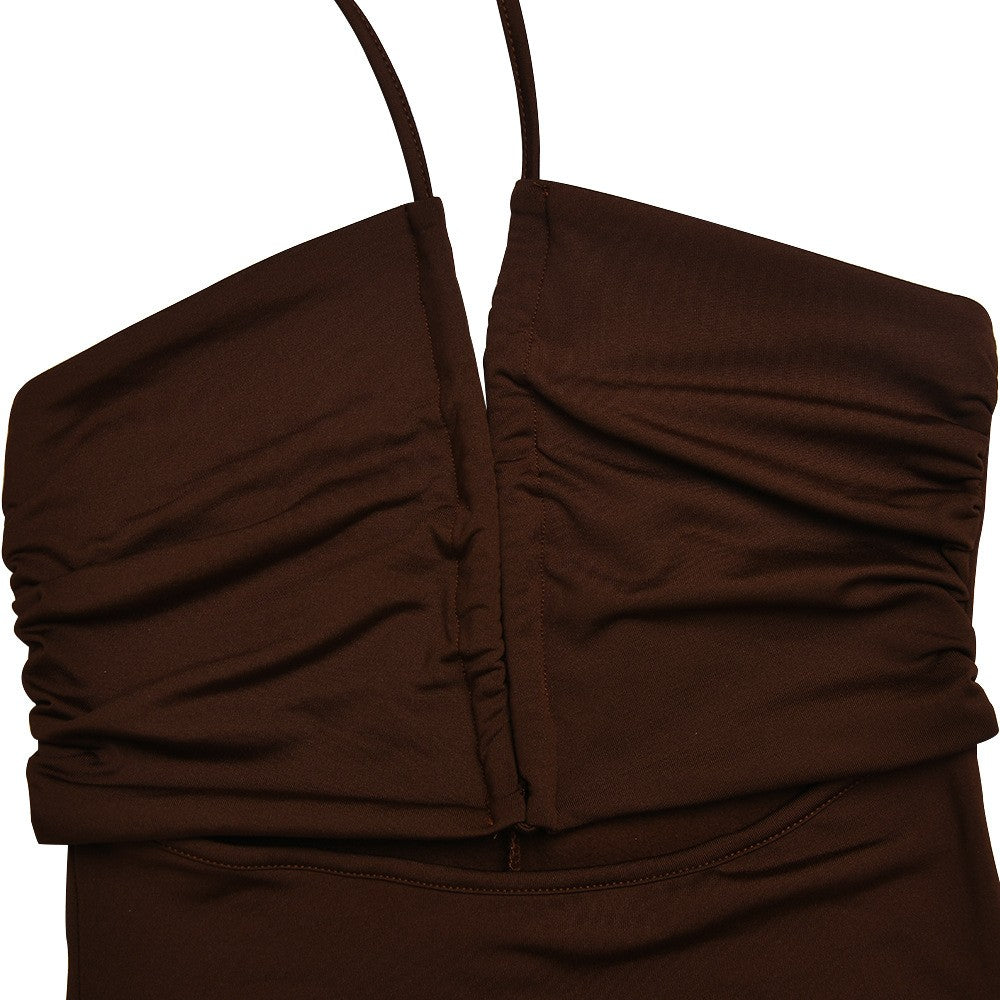 Sleeveless Sexy Female Midi Backless Dresses Slim Night Club Party Women's Dress