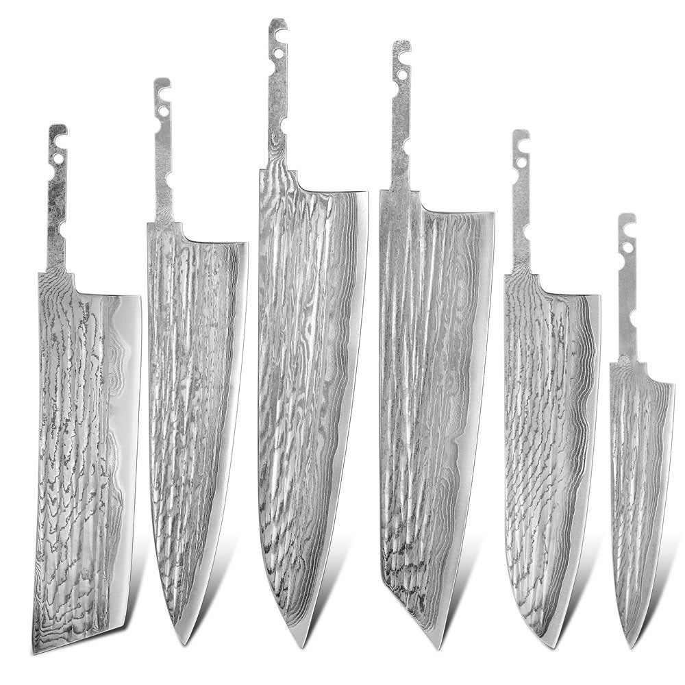 1-6 PCS Kitchen Knife 67 Layers Damascus Steel 10Cr15CoMoV core Kitchen Chef Slicing Utility Paring Knife Set mesh resin Handle