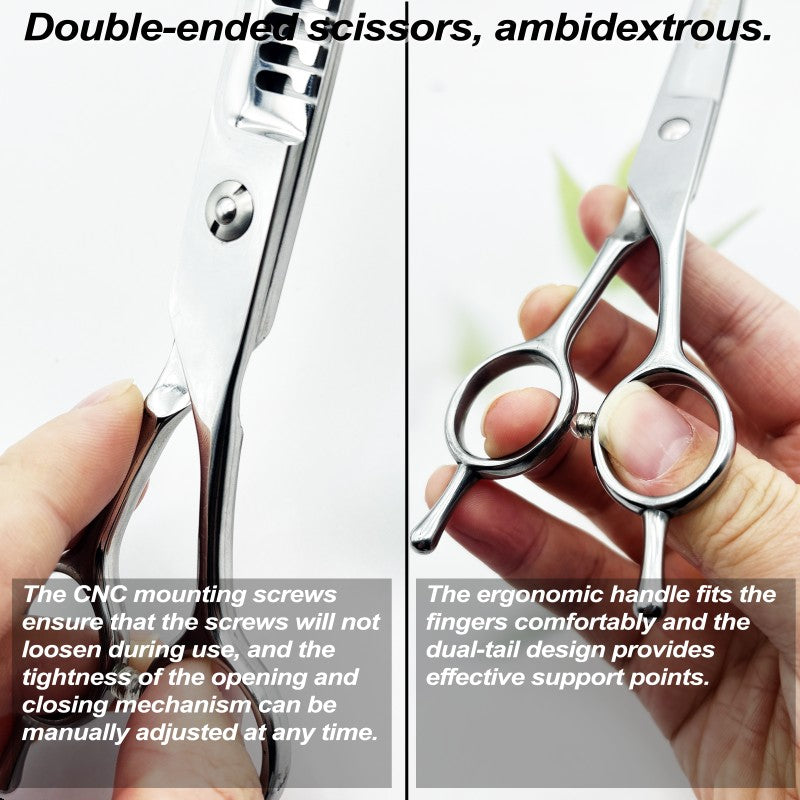 wingsbro 8 inch Pet Dog Grooming Scissors Professional Trimming Scissors Bent Scissors   Dogs Curved Scissors for Dog Beauty