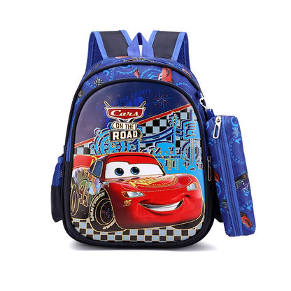 Disney Spiderman Unisex Backpacks Large Capacity Gilding Print Schoolbag For Children's Gifts With Pen Case