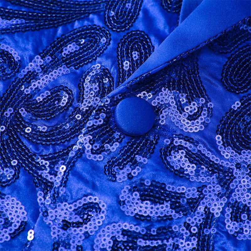 2025 New Men Sequined Suit Single Button Slim Fit Jacket Fashion Singer Bar KTV Stage Performance Luxurious Dress Blazers