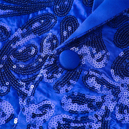 2025 New Men Sequined Suit Single Button Slim Fit Jacket Fashion Singer Bar KTV Stage Performance Luxurious Dress Blazers