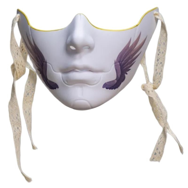 Y88A Mechanical Half Face Mask Masquerade Mask for Womens Men Aesthetics Mask Gifts