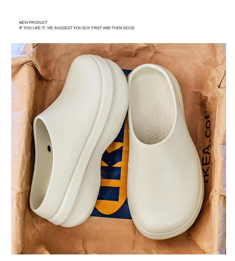 2025 Men Women Chef Shoes Non-slip Waterproof Oil-proof Shoes Comfortable Workers Slippers Outdoor Fishing Shoes EVA