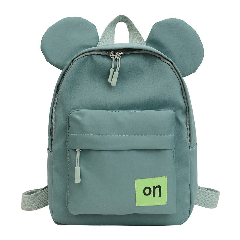 Mochila infantil fofa estilo novo para meninos e meninas estudantes do jardim de infância mochila escolar casual de cor sólida