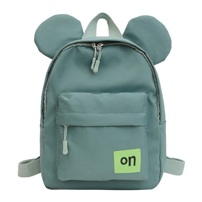 Mochila infantil fofa estilo novo para meninos e meninas estudantes do jardim de infância mochila escolar casual de cor sólida