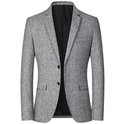 Mens Jacket Blazer Casual Suit Spring Thin Middle-aged Single Western Top for Men