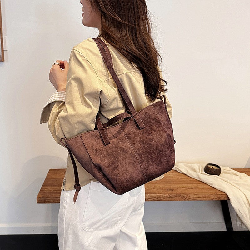 Large Capacity PU Leather Shoulder Bags for Women 2025 Luxury Designer Crossbody Bag Females Brand Retro New Handbags and Purses