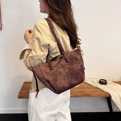 Large Capacity PU Leather Shoulder Bags for Women 2025 Luxury Designer Crossbody Bag Females Brand Retro New Handbags and Purses