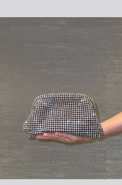 Luxury Glitter Cloud Bag Women's Handbag Crystal Shiny Rhinestones Diamond Evening Bag Wedding Party Clutch Purse Shoulder Bags