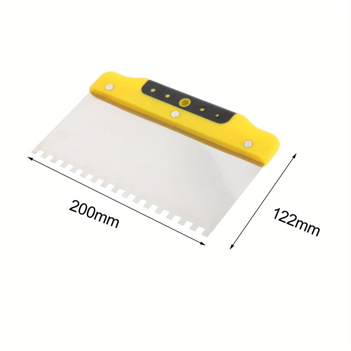 1 Espátula de Acabamento para Reboco e Argamassa, Ferramentas de Aplicação, Espátula de Aço Dentada para Massa, Espátula para Drywall e Ferramentas de Construção