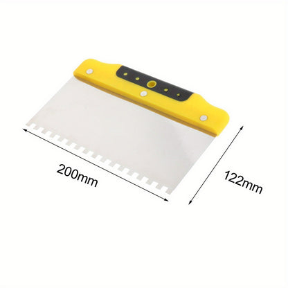 1 Espátula de Acabamento para Reboco e Argamassa, Ferramentas de Aplicação, Espátula de Aço Dentada para Massa, Espátula para Drywall e Ferramentas de Construção