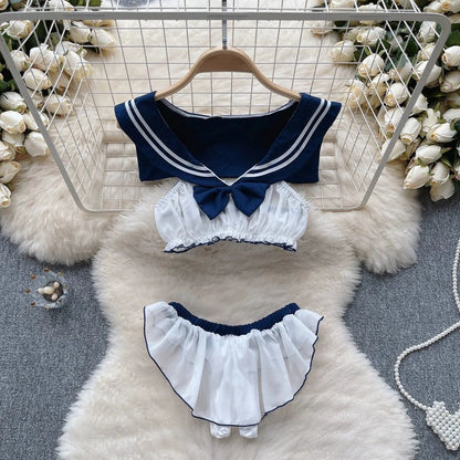 Bunny Complete Maid Cosplay Costume Set Ruffle Cosplay Vacation Halloween Outfit Halter Dress Set Outfit Costume Play Occasions
