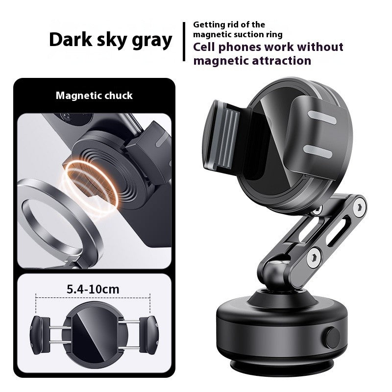 Suporte Veicular Magnético com Adsorção a Vácuo para Celular Dobrável Rotação 360 Graus Liga de Alumínio Adequado para Smartphones