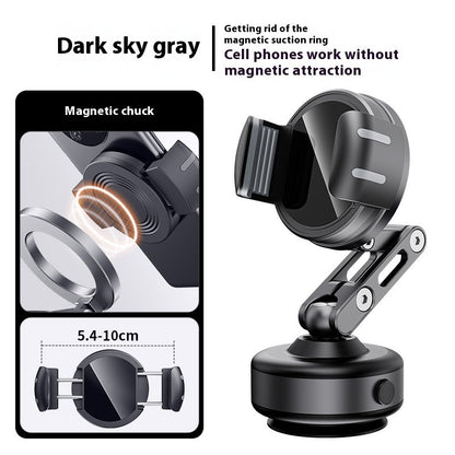 Suporte Veicular Magnético com Adsorção a Vácuo para Celular Dobrável Rotação 360 Graus Liga de Alumínio Adequado para Smartphones