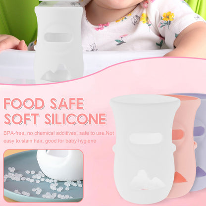 Silicone Sleeves Silicone Baby Bottle Cover Insulated Glass Bottle Compatible with AVENT Glass Natural Baby Bottle 4/8Oz