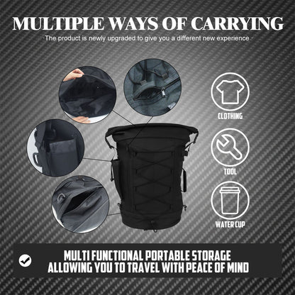 Mochila Universal para Motocicleta, Alforje, Sissy Bar, Encosto, Bolsa de Bagagem Traseira, Mochila Multifuncional para Exterior com Alças