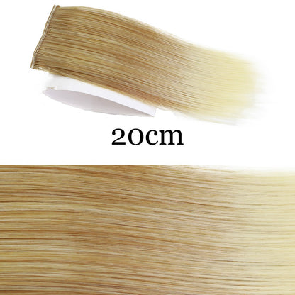 MERISI HAIR Apliques de Cabelo Sintético Liso Invisível com 2 Presilhas, Aumento de Volume, Extensões de Cabelo, Cobertura Lateral Superior