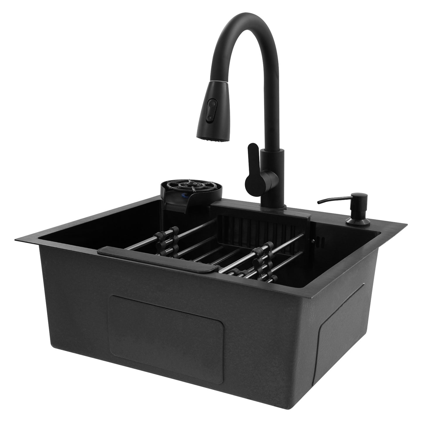 Kitchen Sink with Pull-Out Faucet and Soap Dispenser Multi-functional for Kitchens, Restaurants, Cafes, Bars, Hotels, etc