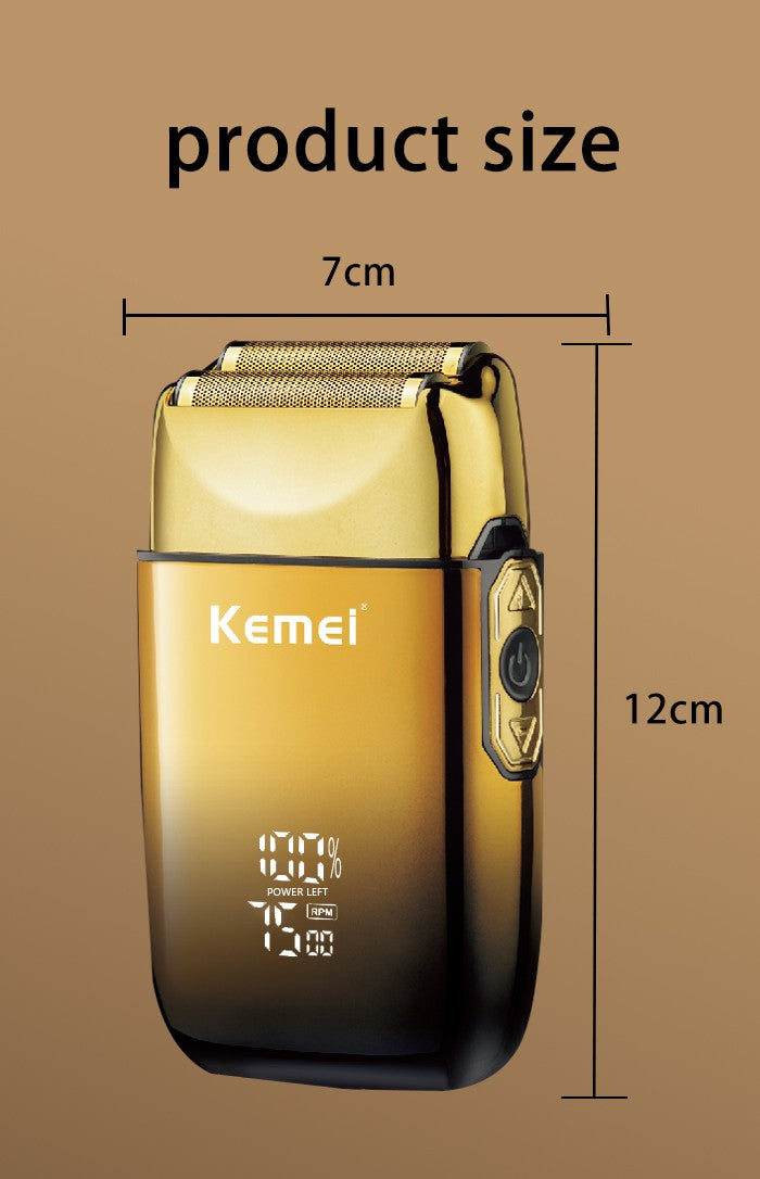 Kemei KM-TX10 Electric Shaver Beard Trimmer Man Rechargeable Dry Wet Shaver Machine Reciprocating Safety Razor Blade Replacement