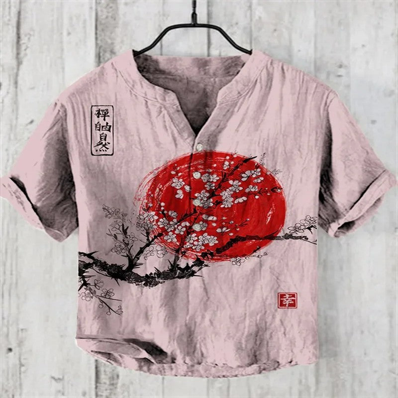 Men's 3D printed men's casual button up long sleeved shirt men's four season top men's 5XL size